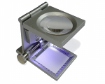 Aluminium Linen Tester deluxe with LED lamp